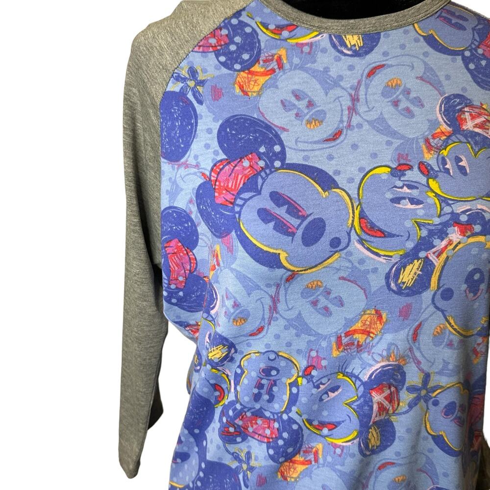 LuLaRoe Disney Mickey Mouse Randy Raglan Baseball Tee - Picture 3 of 6